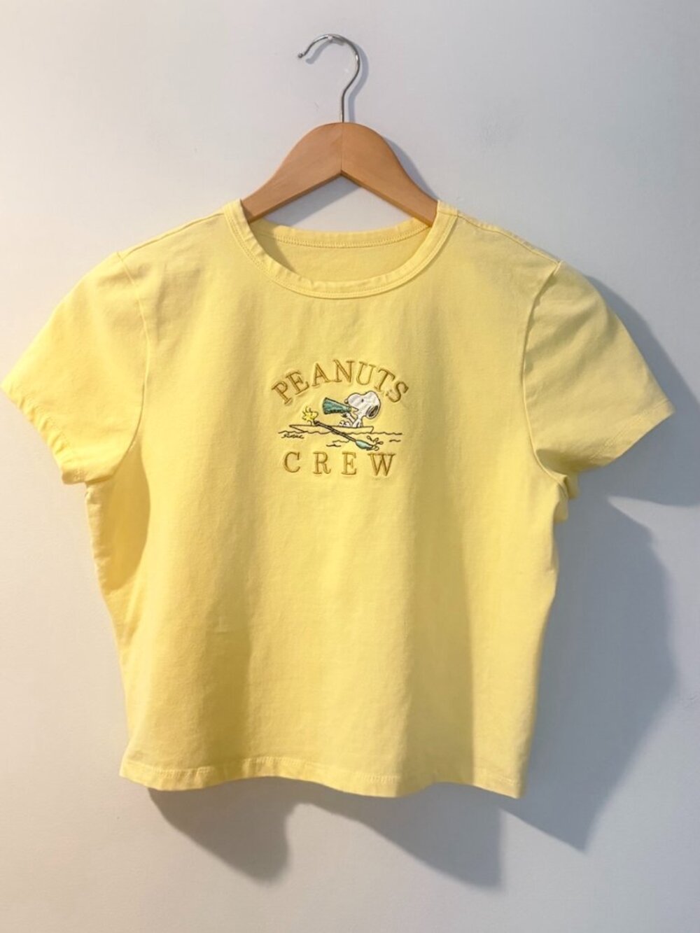 Peanuts Snoopy Woodstock Crew Yellow T-Shirt Women’s XL Short Sleeve Graphic Tee